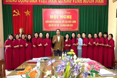 CHI BỘ TRƯỜNG MẦM NON NAM DƯƠNG TỔ CHỨC HỘI NGHỊ KIỂM ĐIỂM VÀ ĐÁNH GIÁ, XẾP LOẠI CHẤT LƯỢNG ĐỐI VỚI TẬP THỂ, CÁ NHÂN NĂM 2025