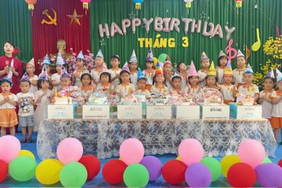 TRƯỜNG MẦM NON NAM DƯƠNG TỔ CHỨC SINH NHẬT CHO HỌC SINH TOÀN TRƯỜNG CÓ NGÀY SINH TRONG THÁNG 3