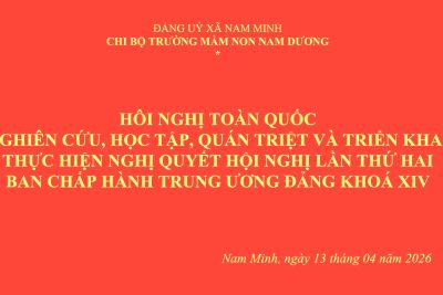 Hội nghị toàn quốc nghiên cứu, học tập, quán triệt và triển khai thực hiện Nghị quyết Hội nghị lần thứ hai Ban Chấp hành Trung ương Đảng khóa XIV