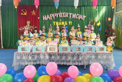 TRƯỜNG MẦM NON NAM DƯƠNG TỔ CHỨC SINH NHẬT THÁNG 11 CHO HỌC SINH TOÀN TRƯỜNG